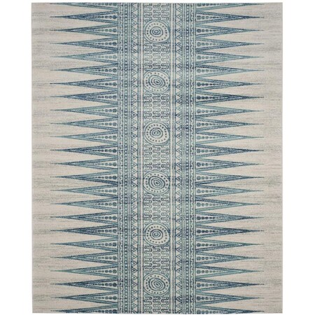 Safavieh Evoke Power Loomed Rectangle Area Rug Ivory & Turquoise - 6 ft.-7 in. x 9 ft. EVK226T-6